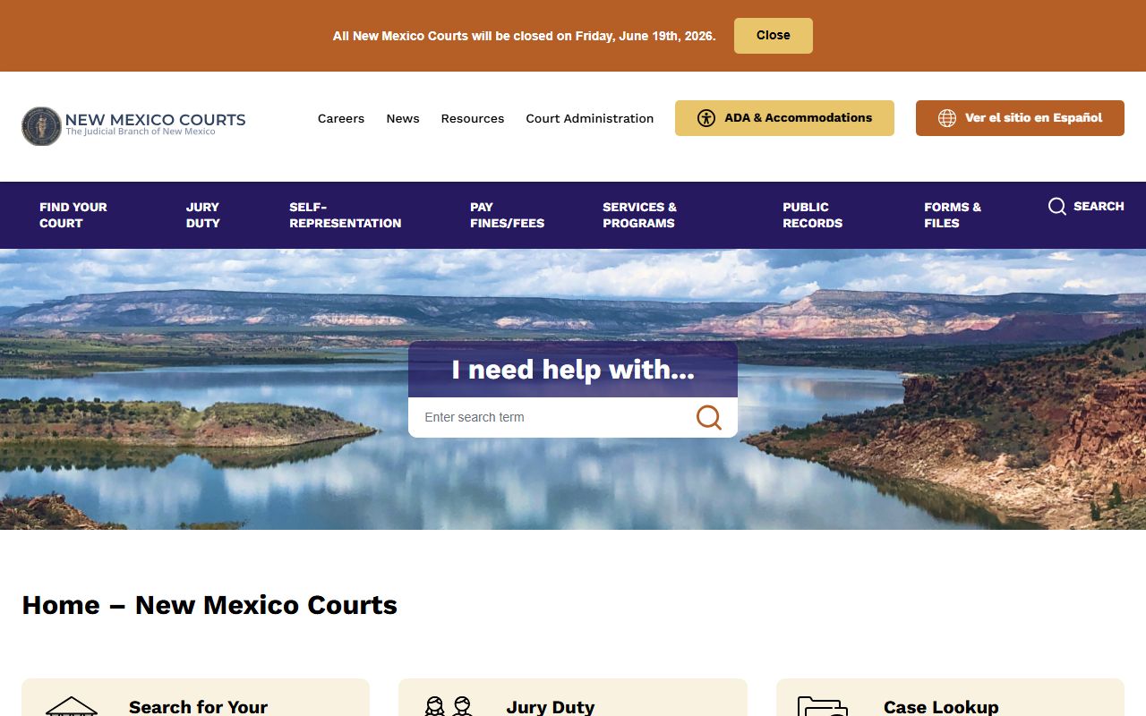 Union County court records New Mexico Courts homepage