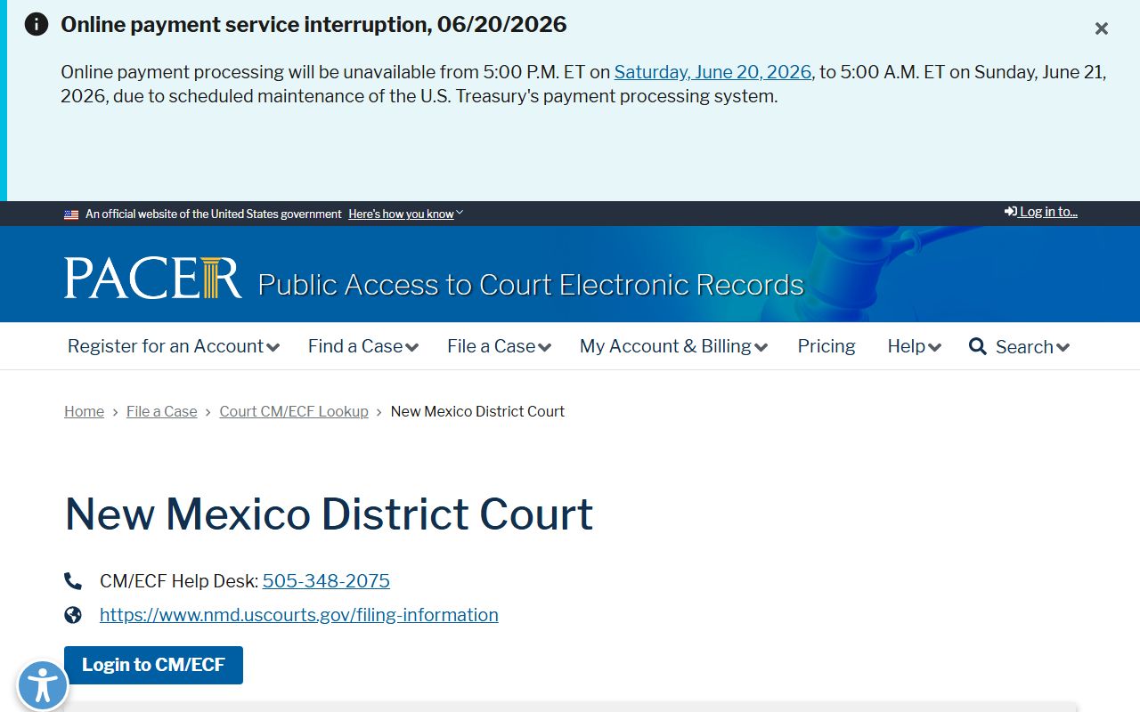 Union County District Court records PACER CM/ECF lookup