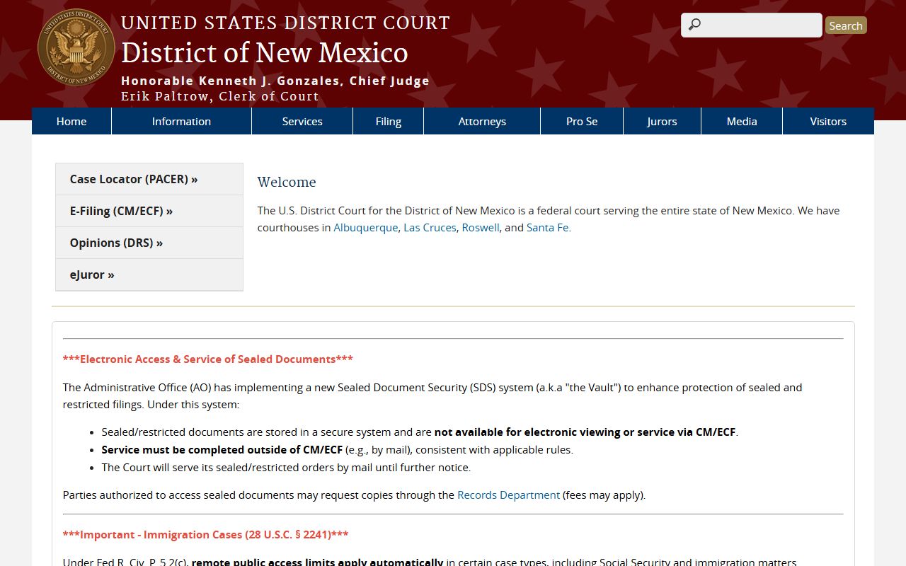 Union County District Court records U.S. District Court for New Mexico