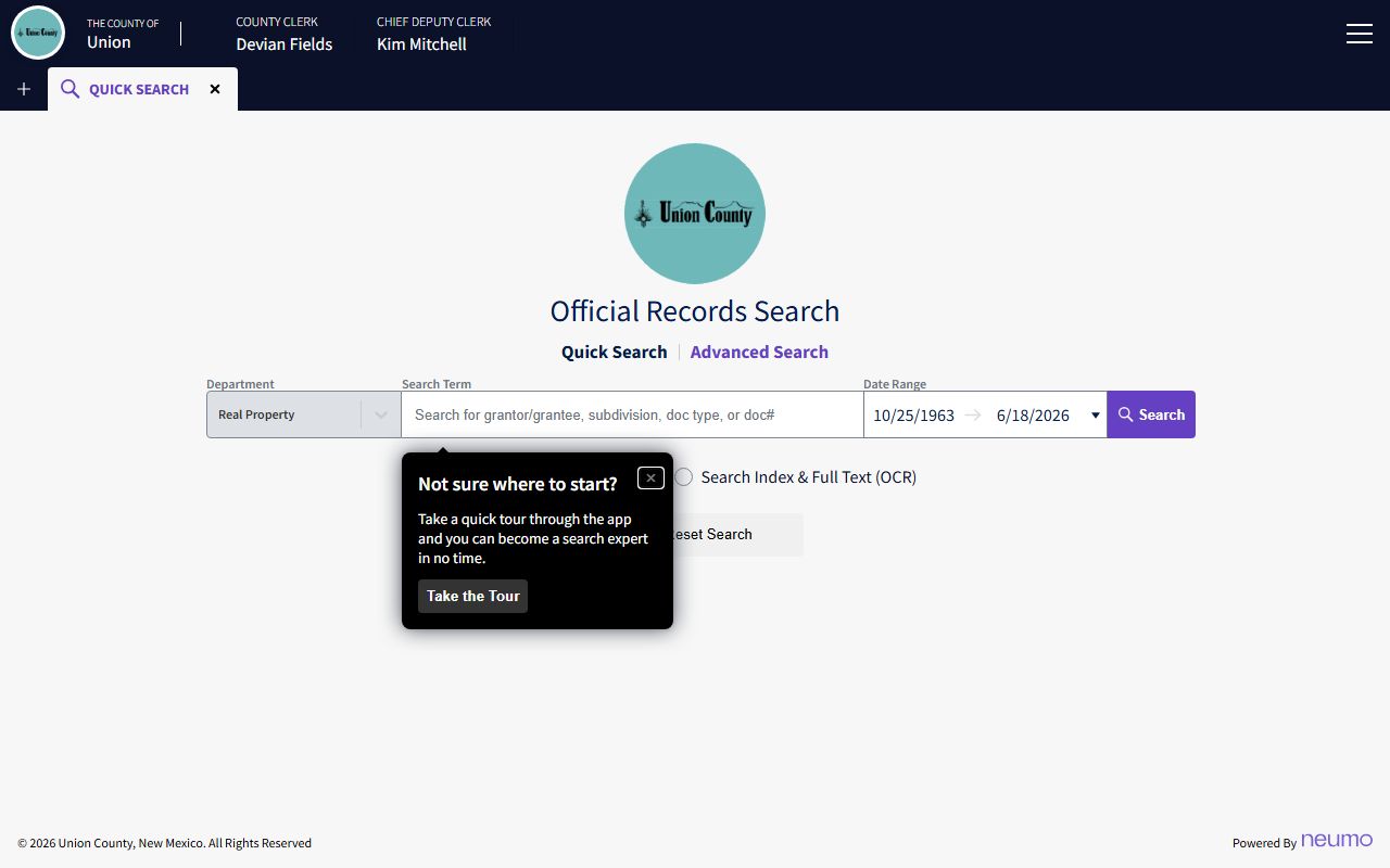 Union County probate records official records search portal
