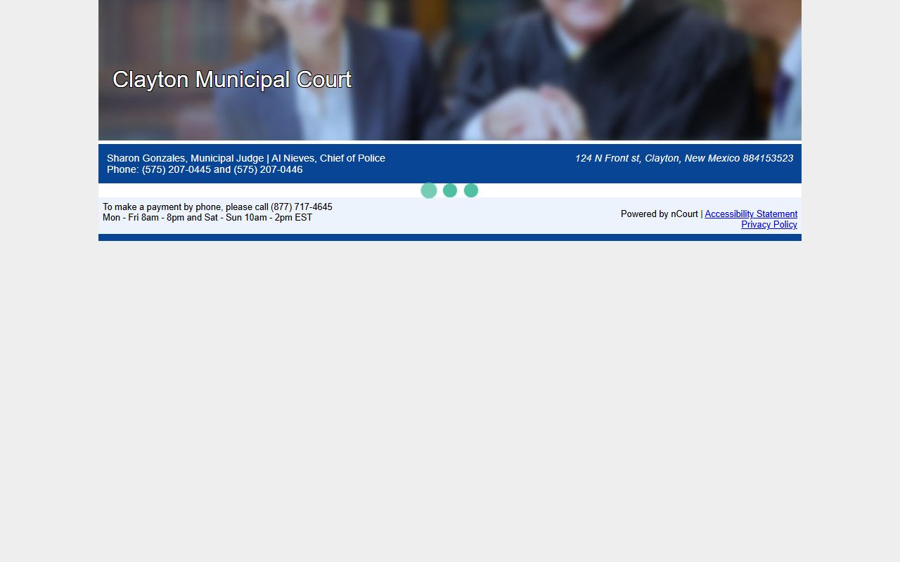 Union County traffic court records Clayton Municipal Court nCourt payment portal