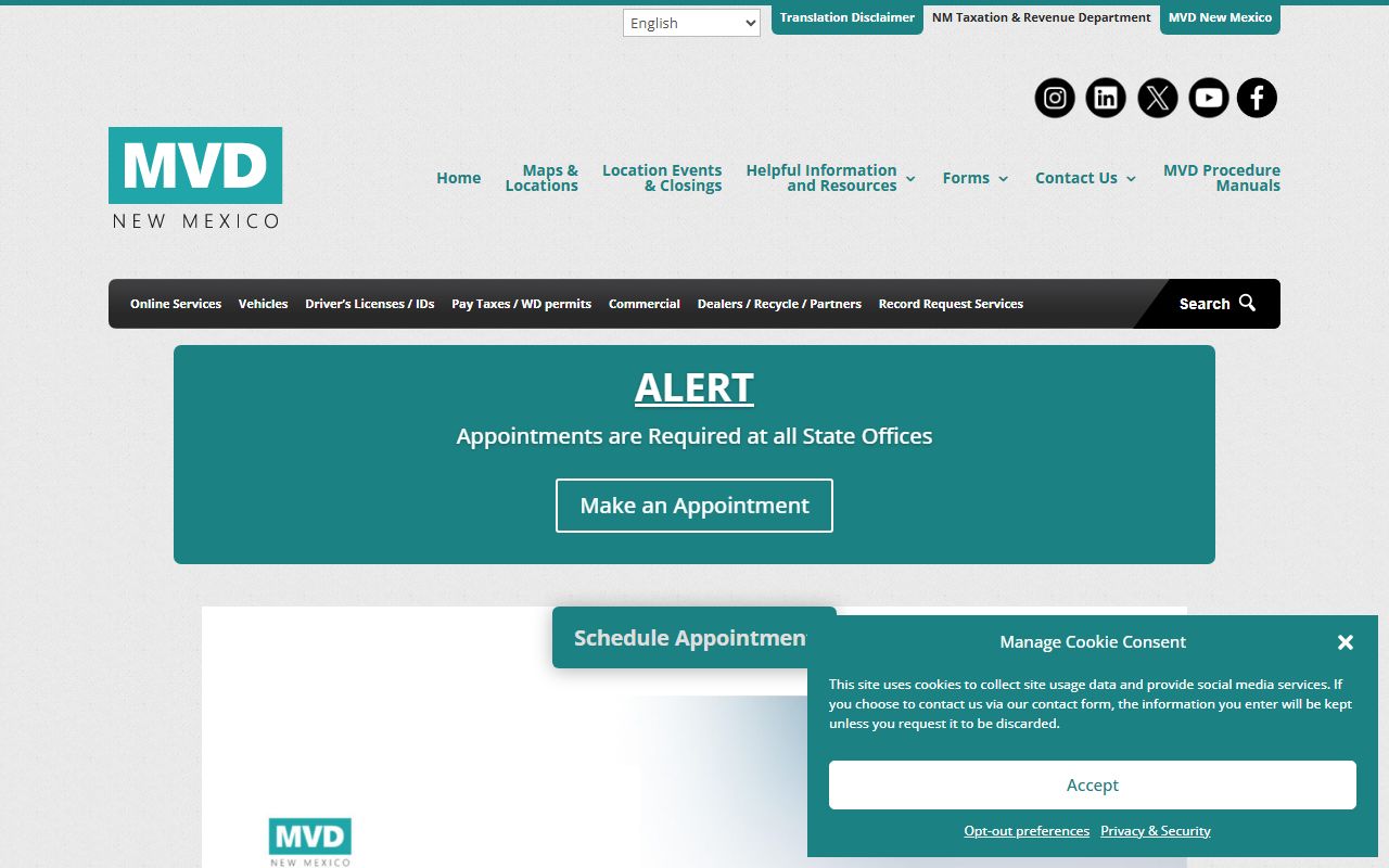 Union County traffic court records New Mexico MVD homepage
